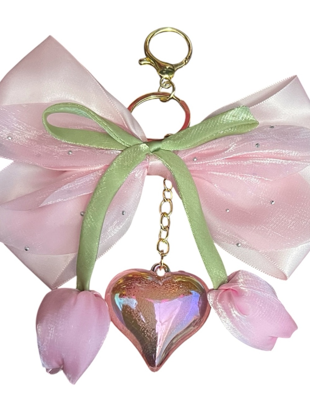 ๐ท The Blossom Affair Oversized Bow Bag Charm ๐ธ Limited Edition โข One of a Kind โข - Picture 4 of 6